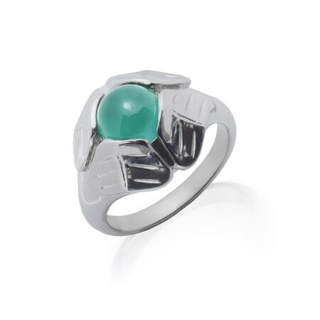 Srebrny Pierścionek Trefle - czterolistna koniczyna